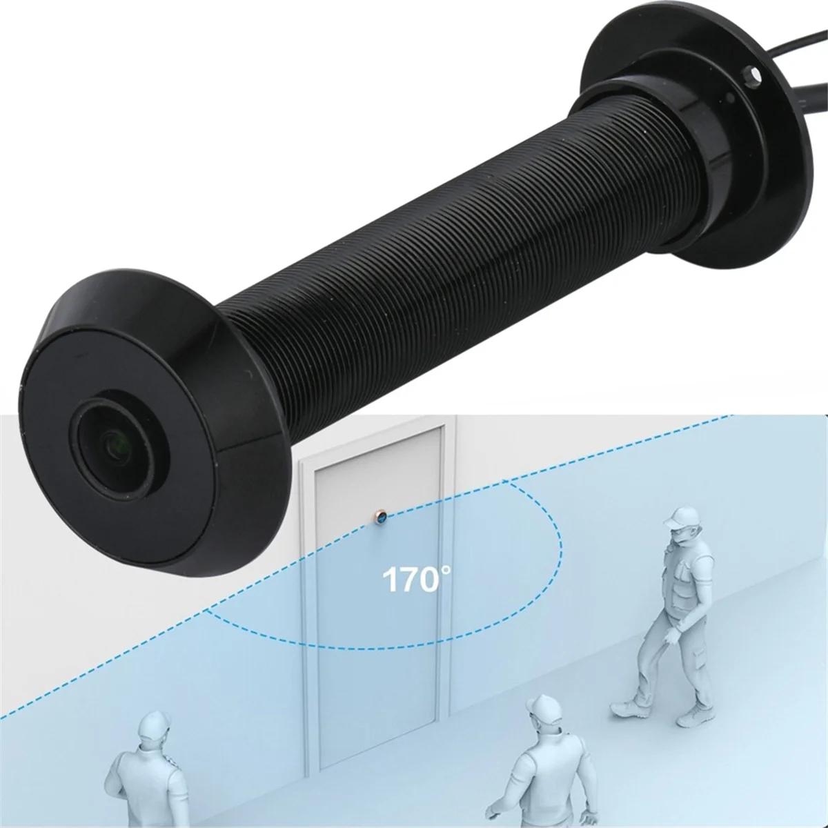 كفاءة 1080P Tuya Smart Life Home عارض رقمي ثقوب البابات الاتحاد الأوروبي التوصيل الفضة