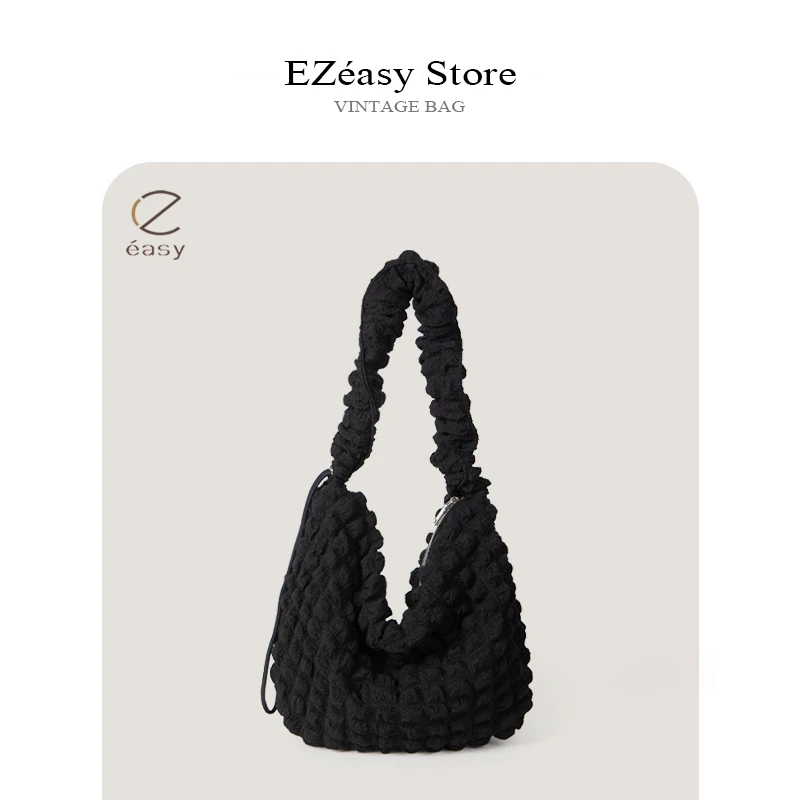 

EZeasy Light Luxury Niche Designer Bags for Women Pillow Messenger Bag Large Capacity Vintage Cloud Wome N's Bag Handbags