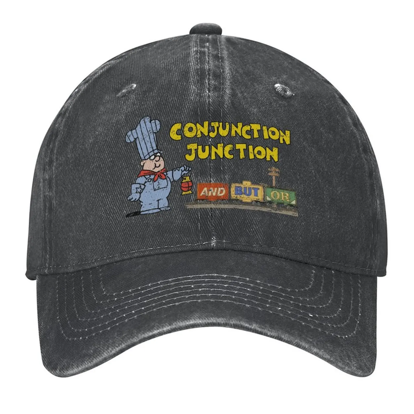 

Schoolhouse Rock Conjunction Junction Baseball Cap New In Hat Hat Baseball Cap custom caps black Sun Hats For Women Men's