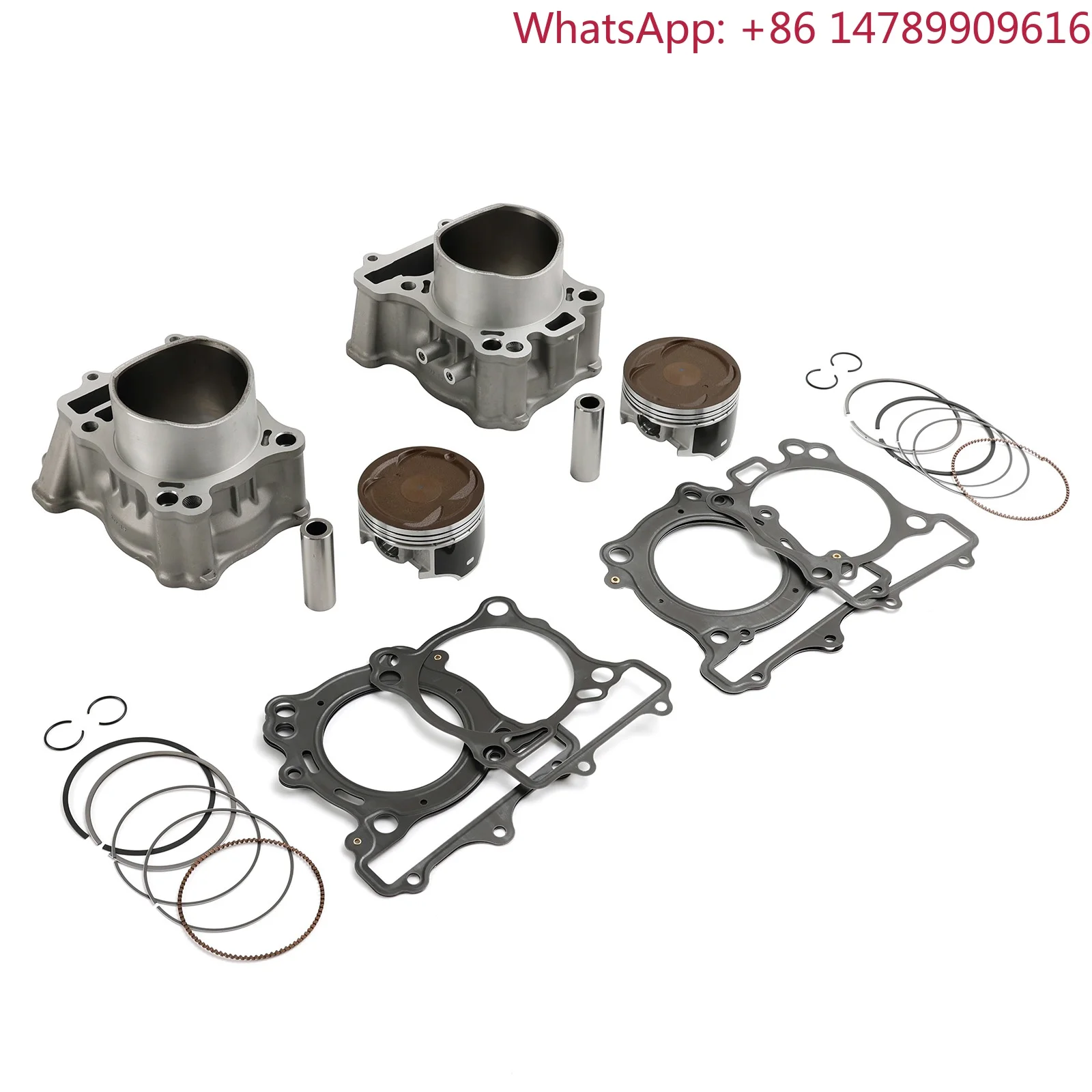 Front and Rear Cylinder Piston Gasket Top End Rebuild Kit for 650cc Engine 2012-2023 High Performance
