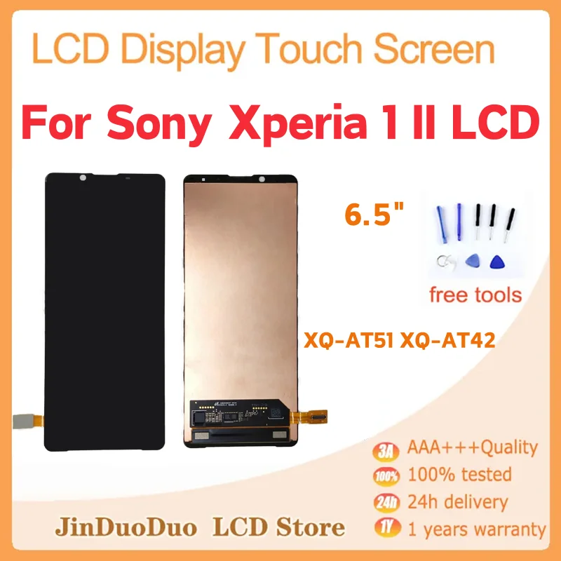 

6.5" AMOLED For Sony Xperia 1 II LCD Display Touch Screen Digitizer Assembly For Sony X1 ii XQ-AT42 XQ-AT51 LCD Replacement