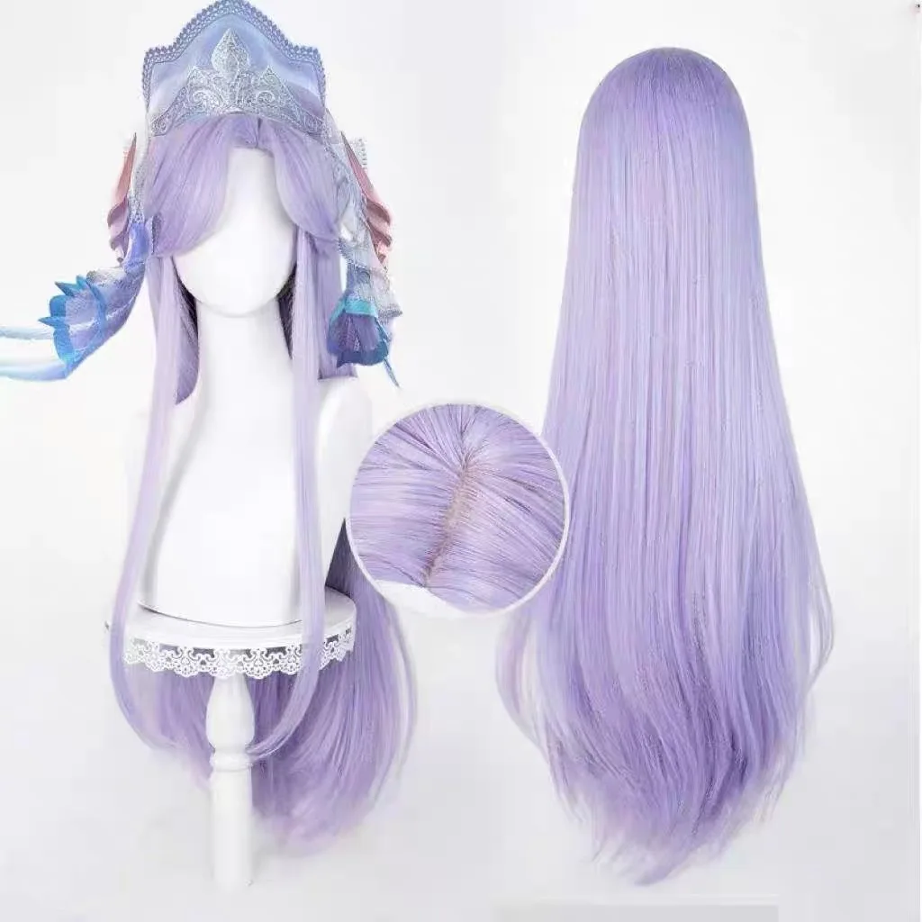 HAIRJOY Synthetic Hair Honor of Kings DaQiao Cosplay Wigs Light Purple Cosplay Wig  Rose Net