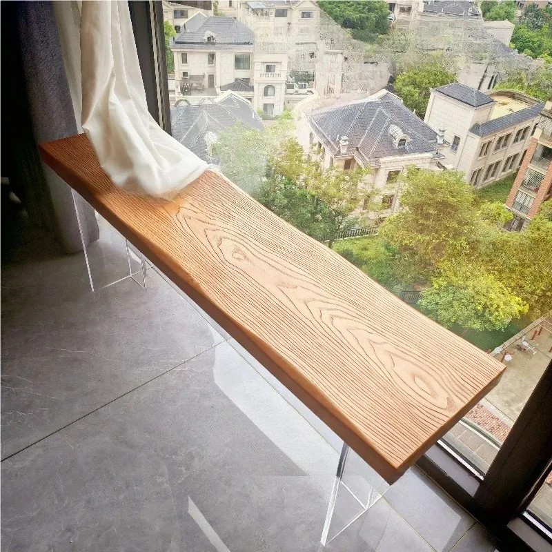 

Shoe changing stool Log dining chair Acrylic suspension hot pressing ash texture bench stool