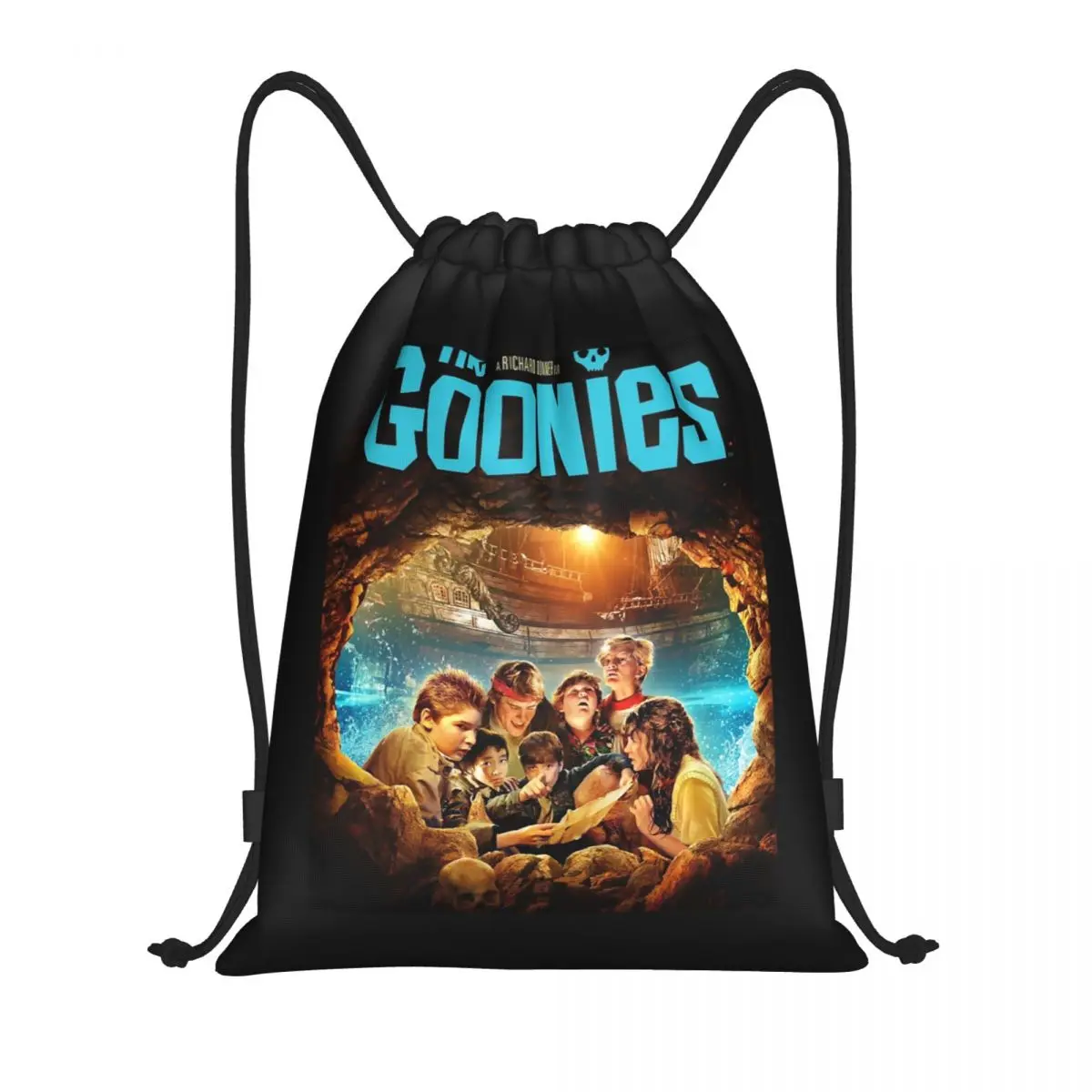 

Пользовательский постер фильма The Goonies, сумка на шнурке для мужчин и женщин, легкий приключенческий комедийный ТВ, спортивный рюкзак для хранения в тренажерном зале