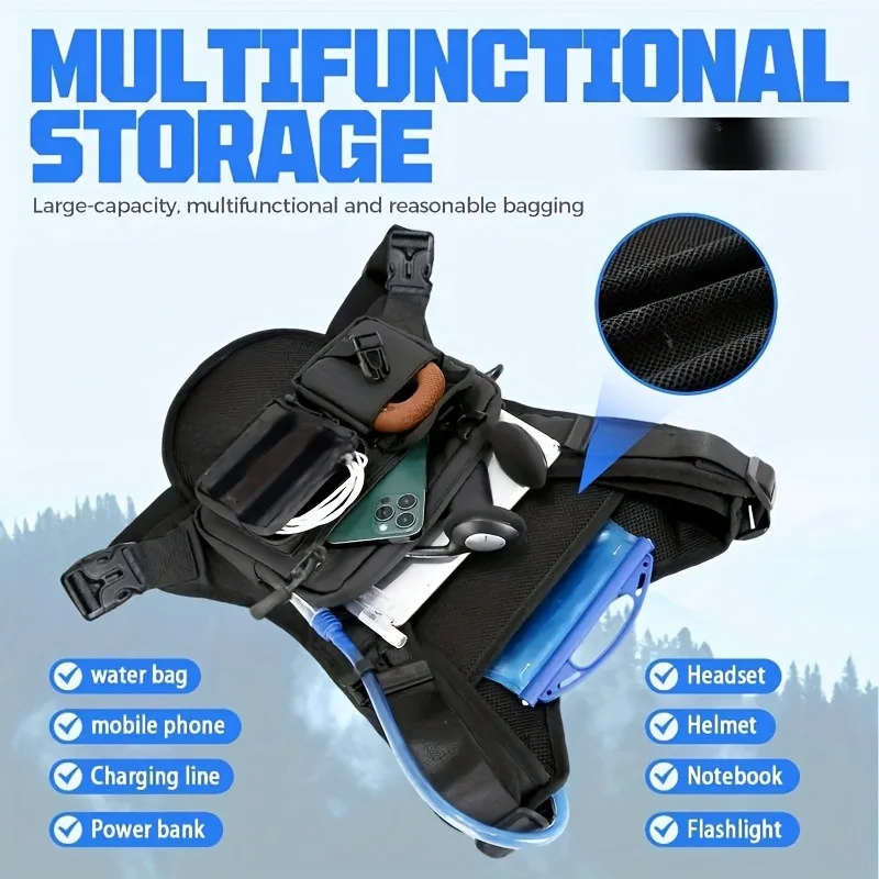 Легкий нагрудный рюкзак для бега для пеших прогулок, активного отдыха, марафона, велосипедной гонки, жилет, сумка без водного пузыря