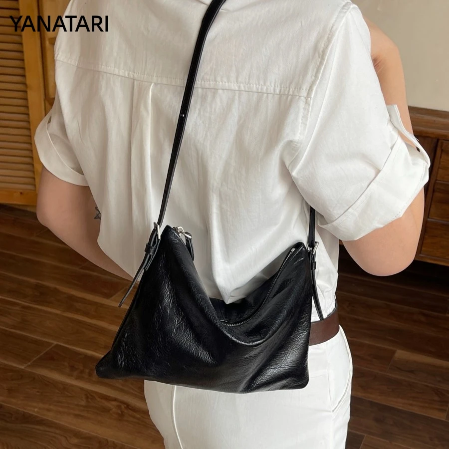 

YANATARI Genuine leather woman bag cowhide Shoulder bag Soft Leather handbag luxury bags women high quality 2026 crossbody bag