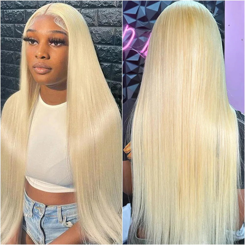 

200 Density 613 Blonde 13x6 Straight Hd Lace Frontal Wig 30 Inch 13x4 Transparent Lace Front 100% Human Hair Wigs For Women