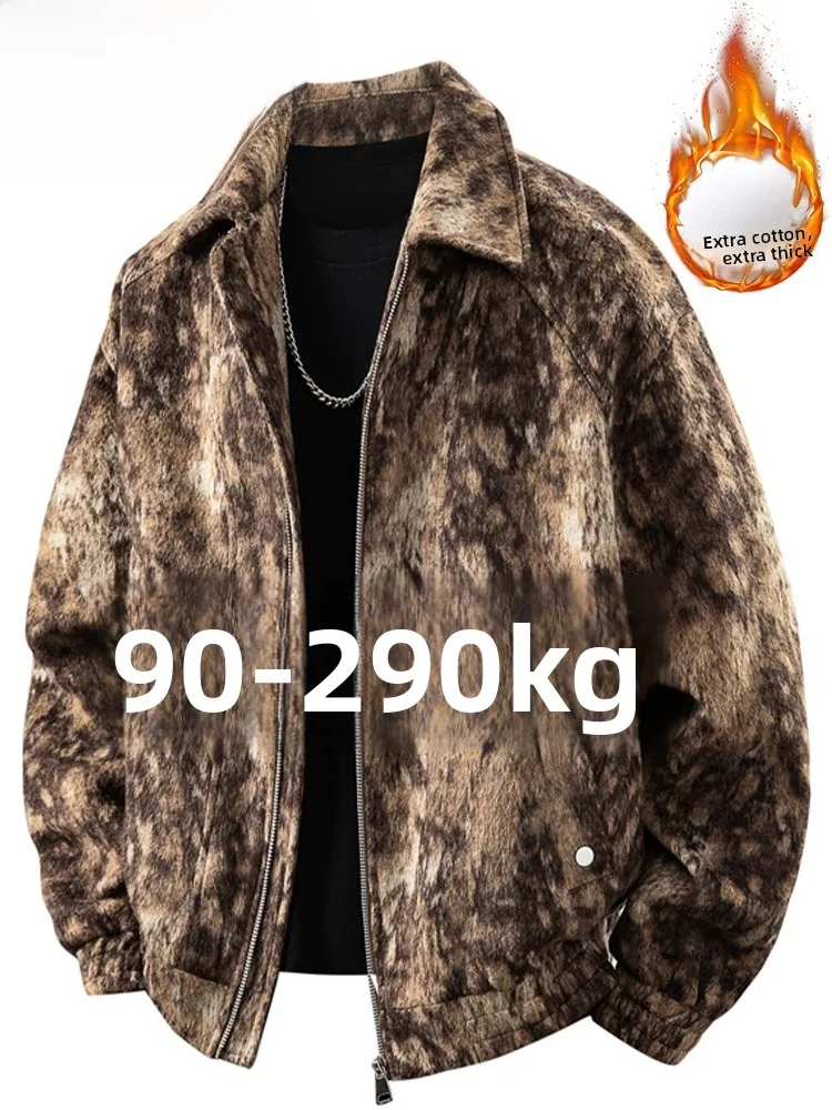 

MoChao американский ретро плюс размер хлопковое джет мужское осенне-зимнее свободное универсальное пальто с хлопковой подкладкой и воротником