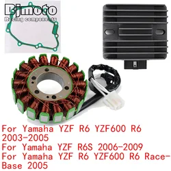 YZF600 2005 YZF 600 Engine Stator Coil+Voltage Regulator rectifier For Yamaha YZF R6 S YZF600 R6 RaceBase 2003-2009 With Gasket