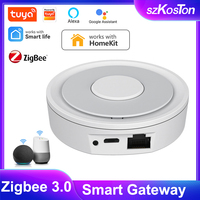 For Homekit Tuya Zigbee 3.0 Gateway Wired Wireless HUB Smart Home Bridge Smart Life APP Control Works With Alexa Google Home