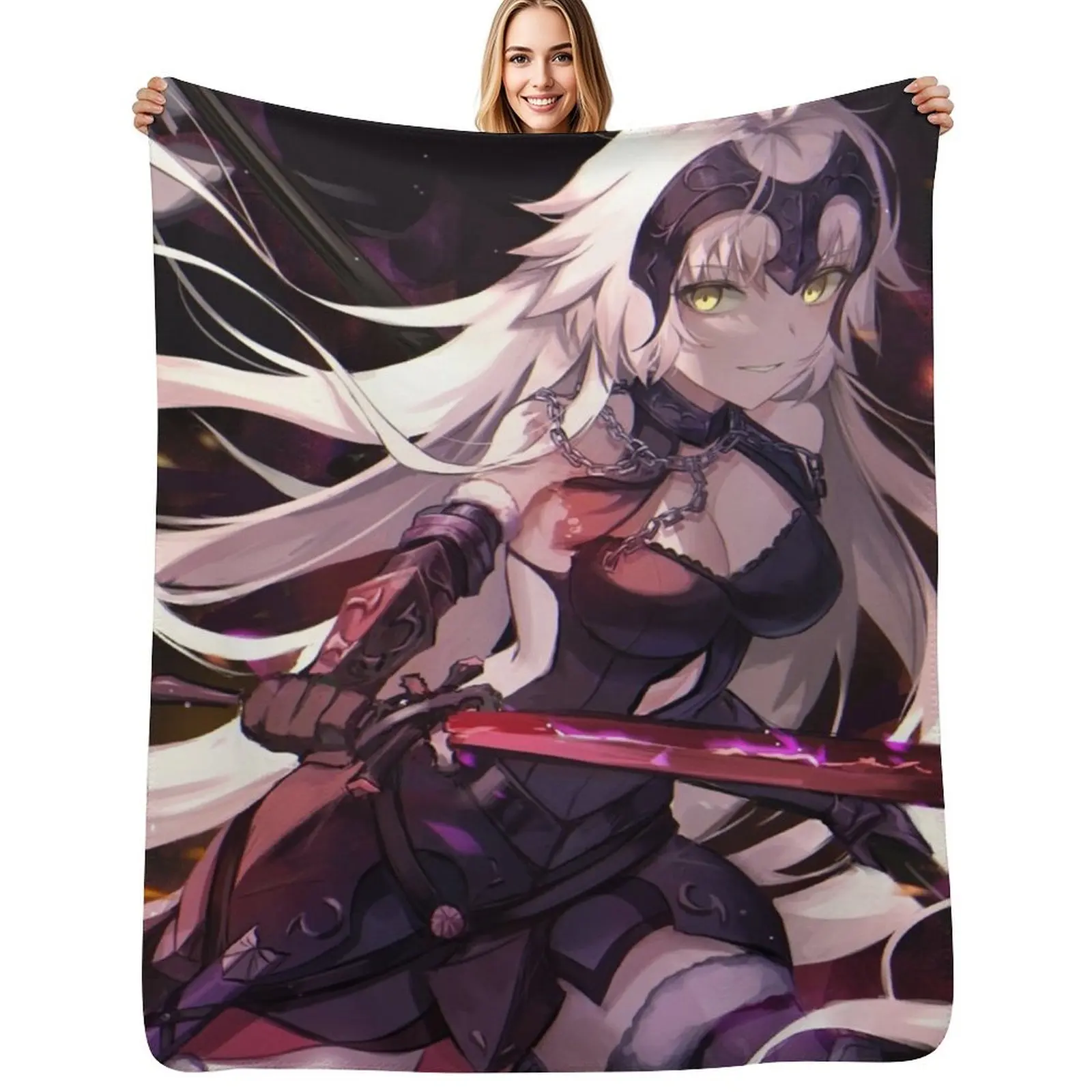 

Jeanne Alter Fate Grand Order Throw Blanket Travel Weighted Thins Blankets