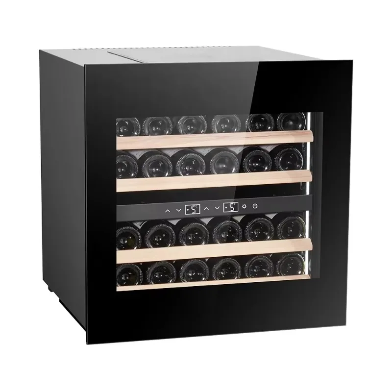 Airo Professional Commercial Stainless Steel 63L Dual Zone Smart Electronic Red Wine Cooler Refrigerator Glass Door LED Display