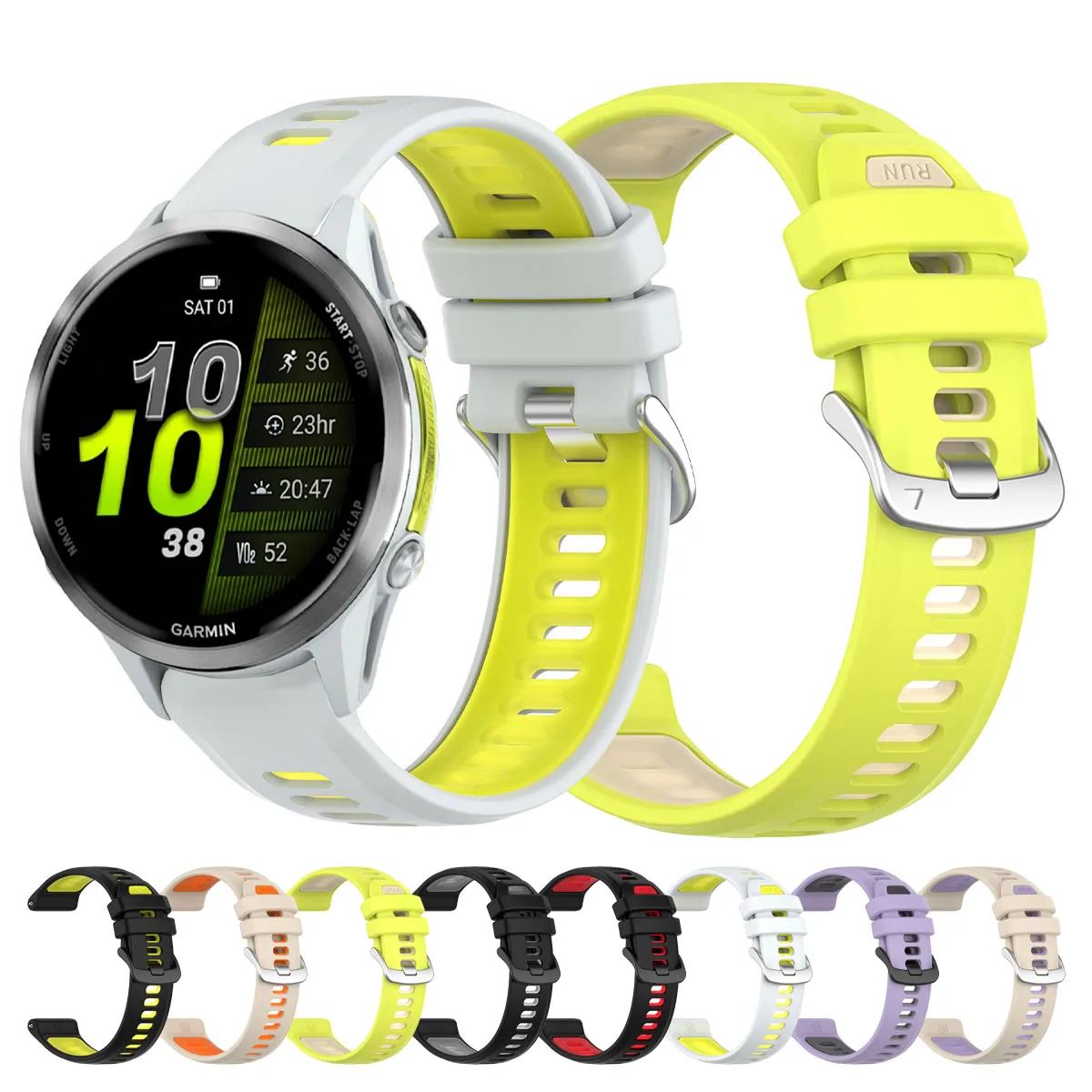 Para garmin forerunner 965 955 945 935 745 pulseira de relógio de silicone oficial para garmin quickfit esporte banda substituição pulseira cinto