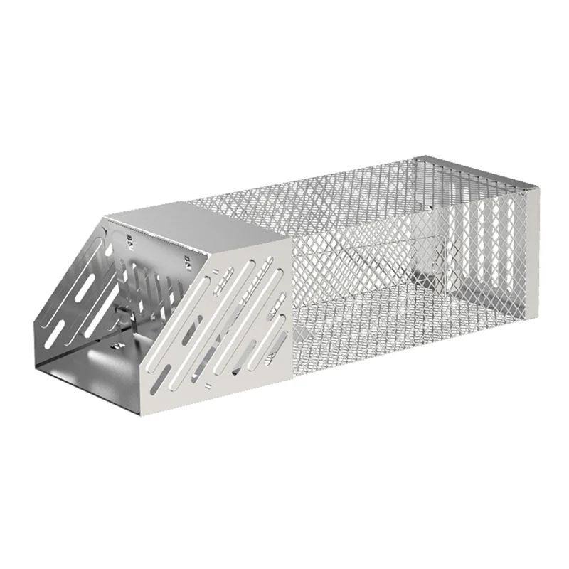 

Single Door Continuous Rat Hole Mouse Trap Safe Firm Metal Net Household Mouse Catcher Humane Outdoor Rat Trap Rat Cage-AT64