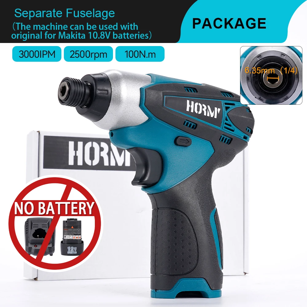 10.8V Electric Screwdriver High-Performance Screwdriver Impact Screwdriver Without Battery  All-copper Motor For Makita Battery