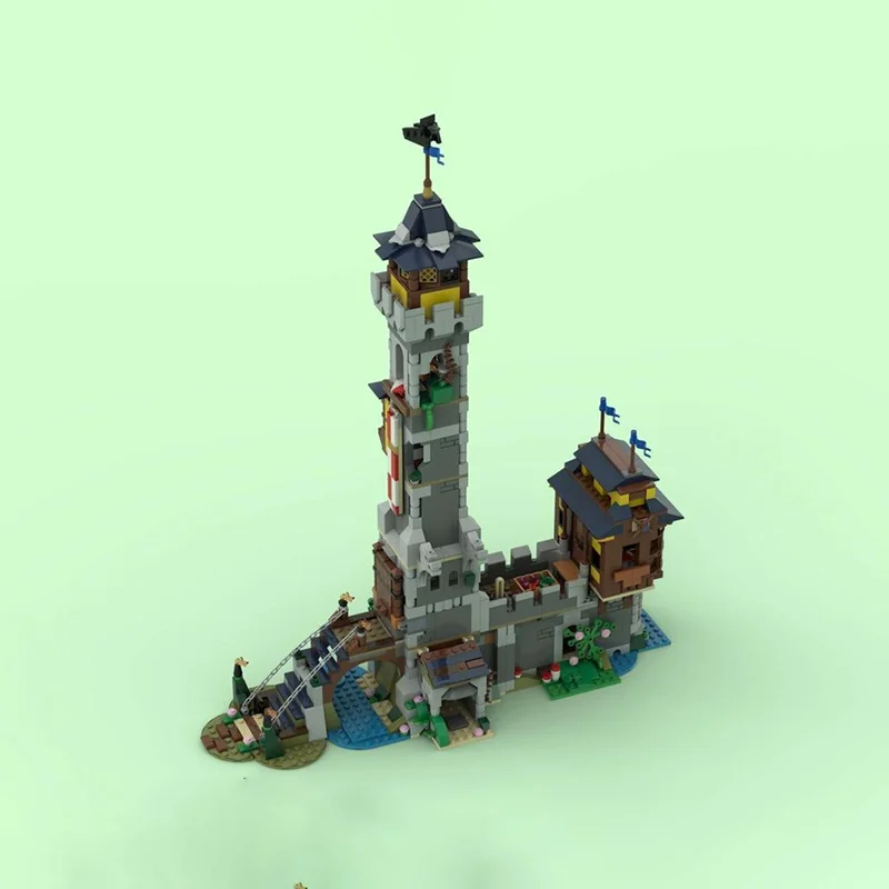 1312PCS Moc 중세 건축 마법사의 던전 모델 DIY 조립 빌딩 블록 장난감 어린이 생일 선물