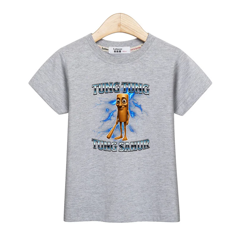 Children Summer Shirt Italian Brainrot Cartoon T-shirt for Boys AI Printed Top Short Sleeved Tees image 4