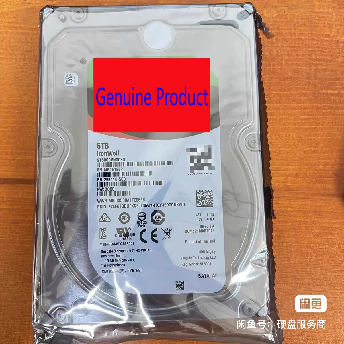 

NEW IronWolf ST6000VN0033 6TB 7200RPM 256MB Cache 3.5" Internal Hard Drive
