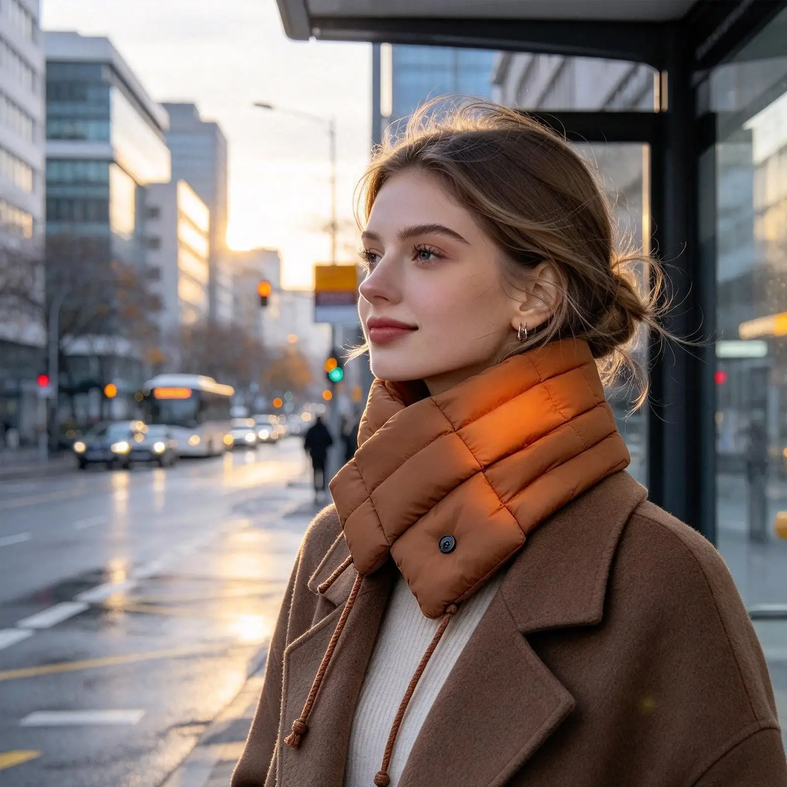 Electric Heated Scarf USB Powered 3 Temp Settings Electric Warmer Heated Neck Wrap For Women Men Winter Cold Weather Office