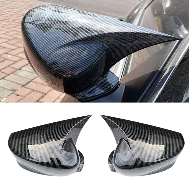 

Fit For Honda Accord 2008-2012 Trim Horn 2/4 Door Sedan 8/8.5/9th Car Rear View Side Mirror Cover Carbon Fiber Glossy Black