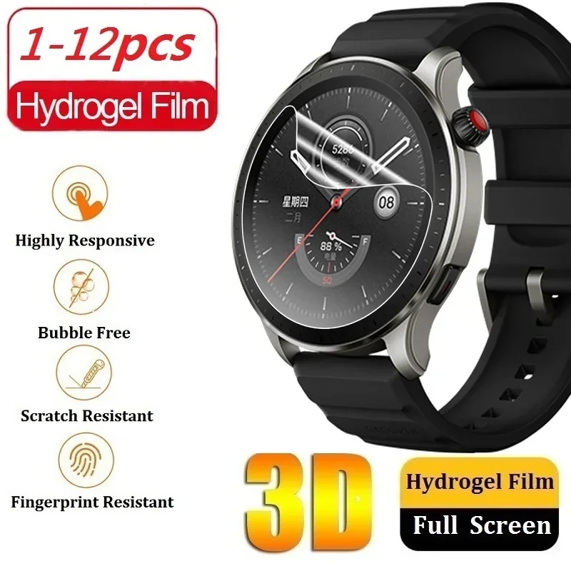 

Hydrogel Protective Film Compatible for Amazfit GTR 4 3 Pro Amazfit GTR Mini Amazfit GTR 2 New Version Watch Screen Protector