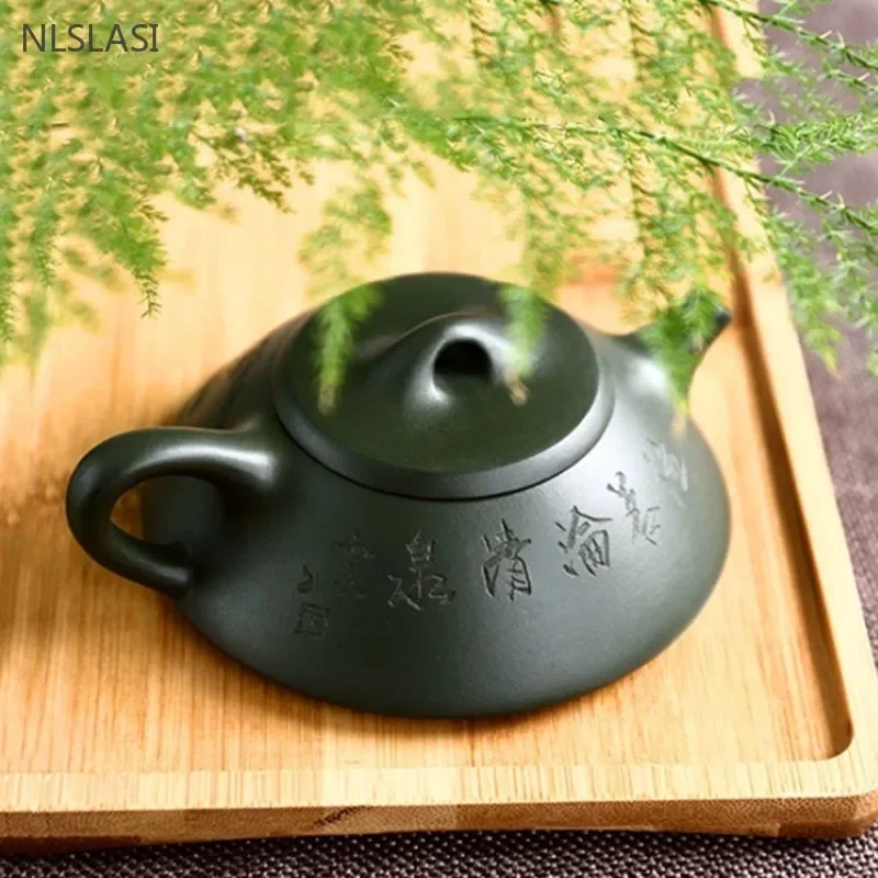 Yixing Tea Pot Purple Clay Filter Stone Scoop Teapot Beauty Kettle Raw Ore Handmade Boutique Tea Set Customized Authentic 110ml