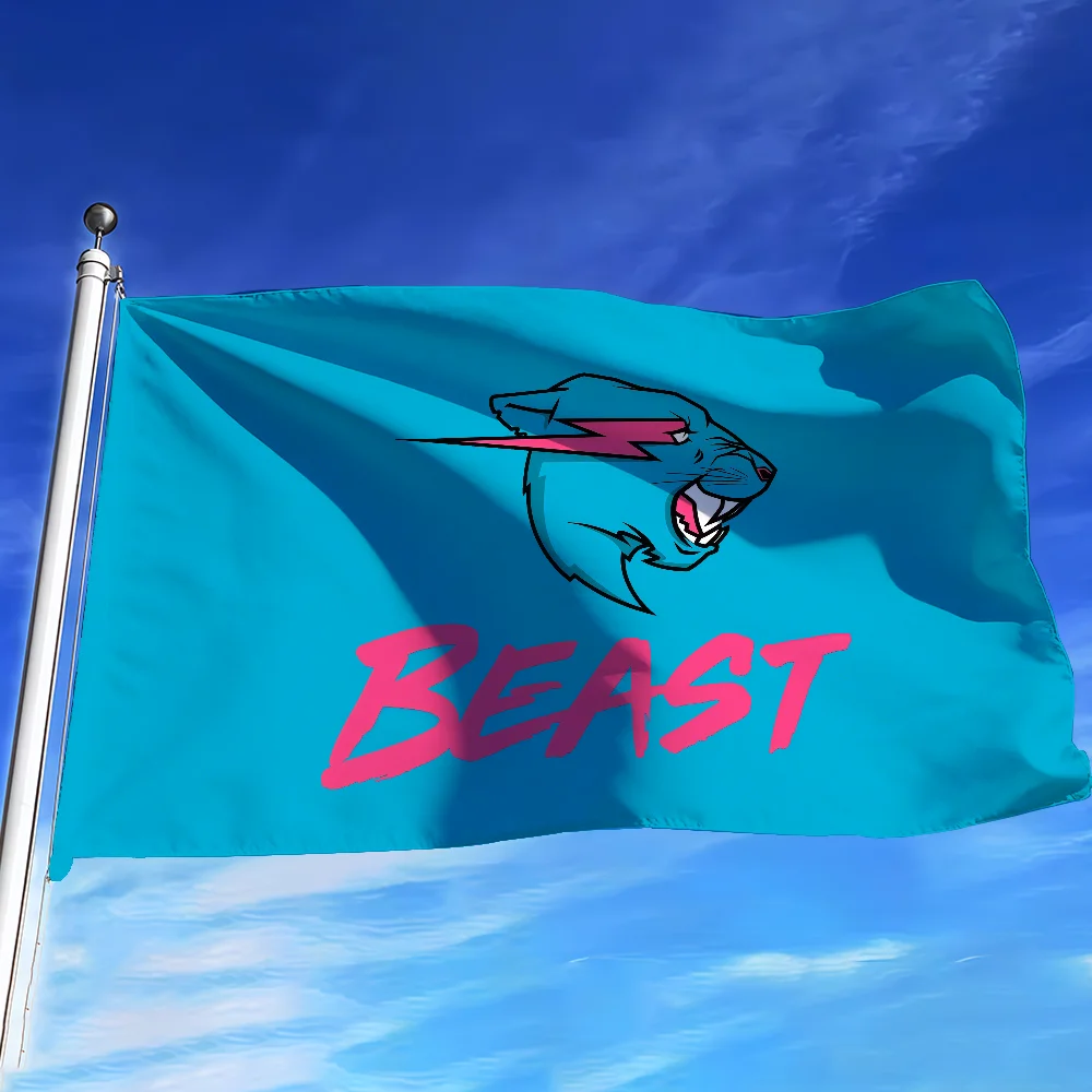 Fashion  Flag For Sports Matches Halloween Games Parade Rally Holiday M-Mr B-Beast Festival Backyard Balcony Club Bar Decor