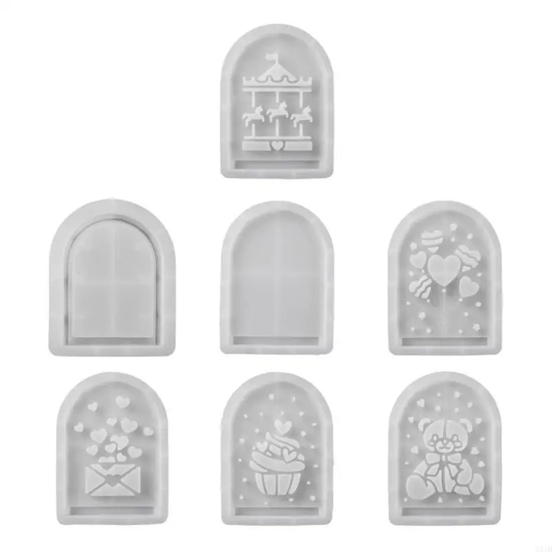 

7Pcs DIY Silicone Mold Collection For Individualized Gypsum And Epoxy Creations