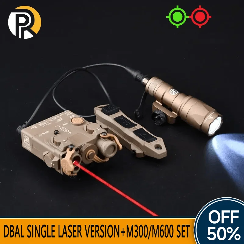 

WADSN Airsoft DBAL-A2 Single Laser Function Version Laser Pointer M600 M300 Tactical Flashlight Remote Triple Button Switch Set