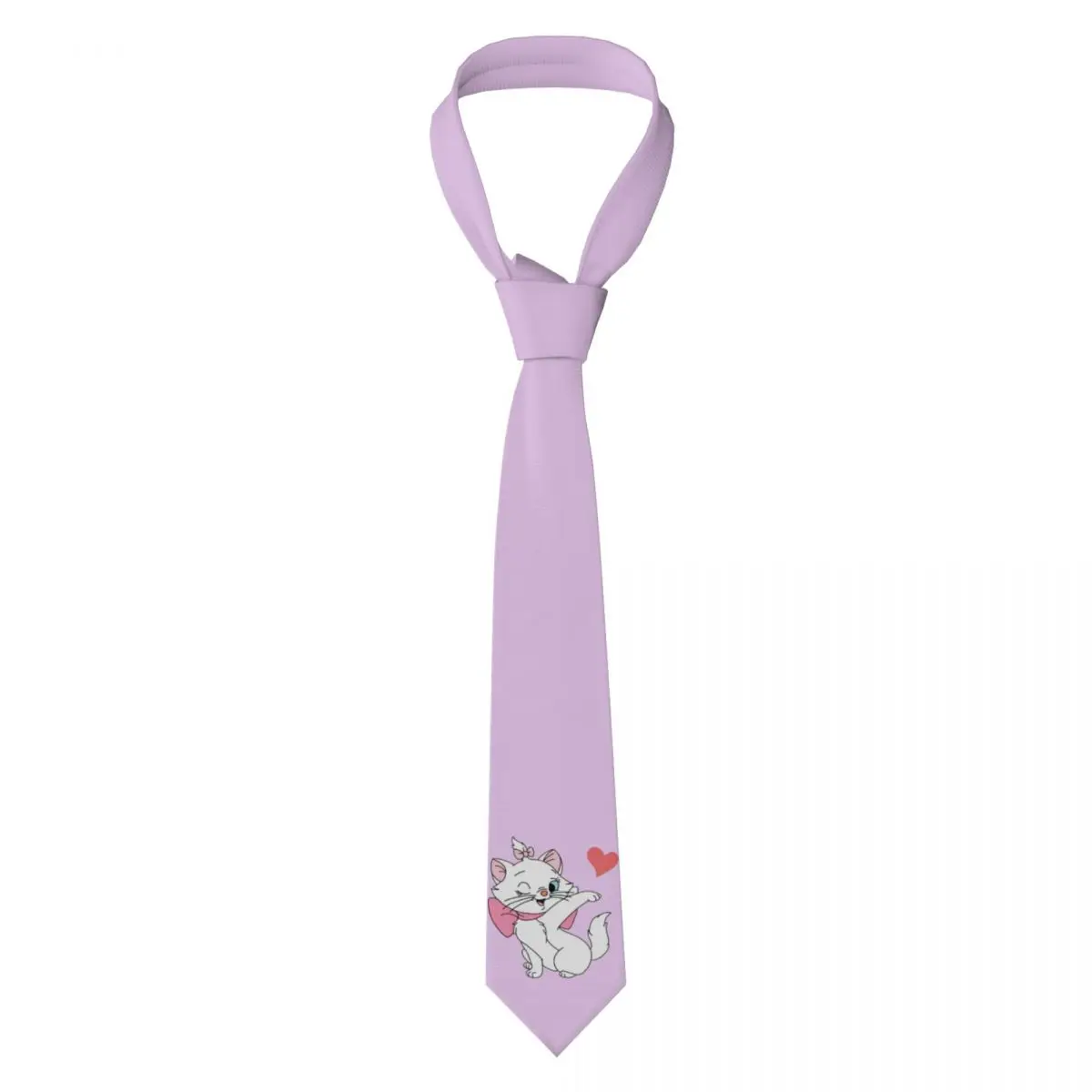 Personalized Cute Marie Neckties Men's Silk Girly Cat Kitten Neck Ties for Wedding