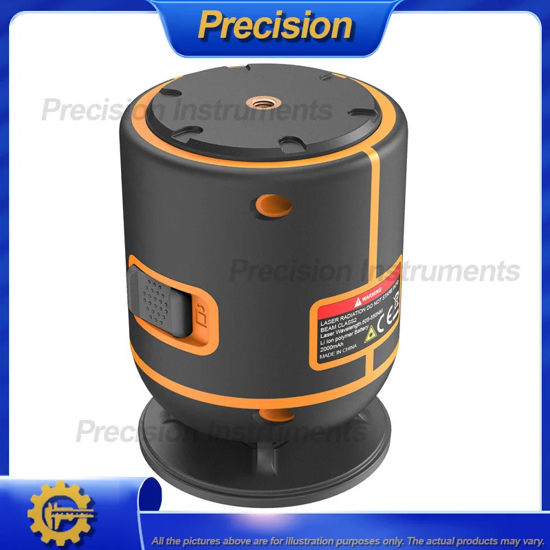 2026 4-Line Laser Level for 360 Degree Green Beam High Precision Compact Layout Tool with Lithium Battery