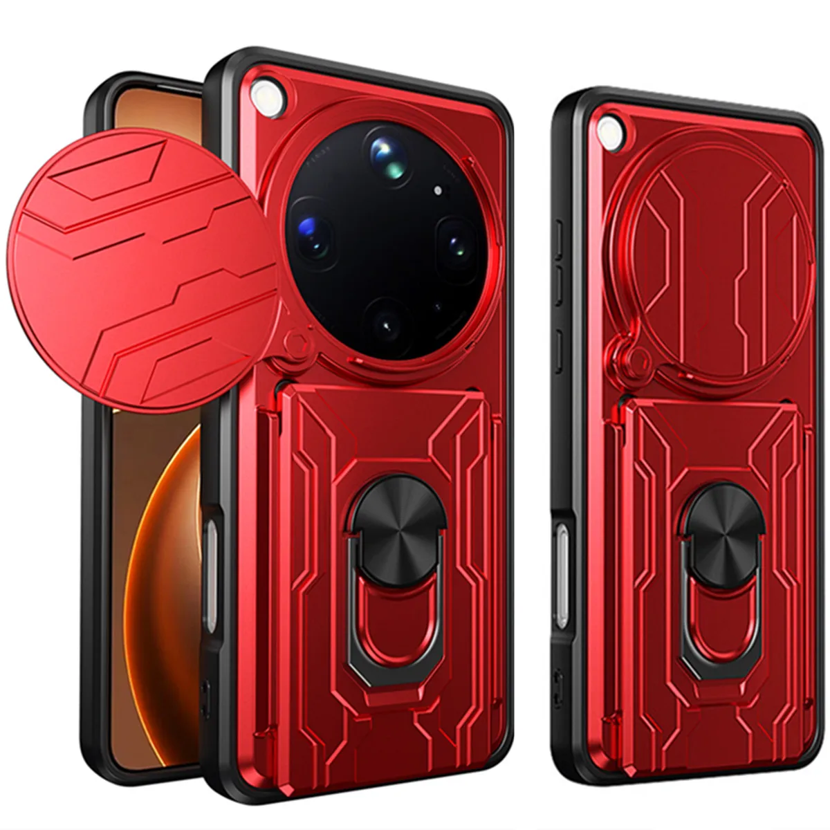 Schutzhülle für OPPO Find X9 Ultra, robust, stoßfest, mit Ständer, Kartenfach, Rückseitenabdeckung für Oppo Find X9 Ultra 5G Funda
