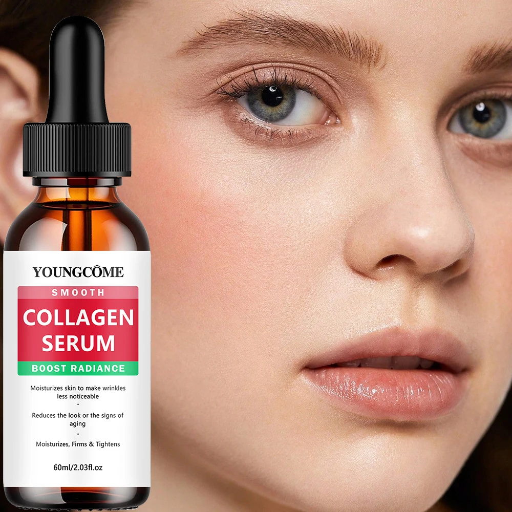 Collagen Serum, Moisturizing Firming Smoothing Radiance Boosting, YOUNGCOME Smooth Collagen Serum, Face Hydrating Tightening
