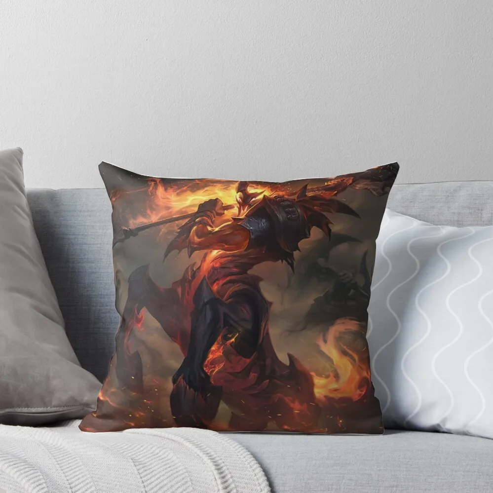 

Hecarim - Hellbound Throw Pillow Sofa Decorative Covers Decorative Cushions pillow