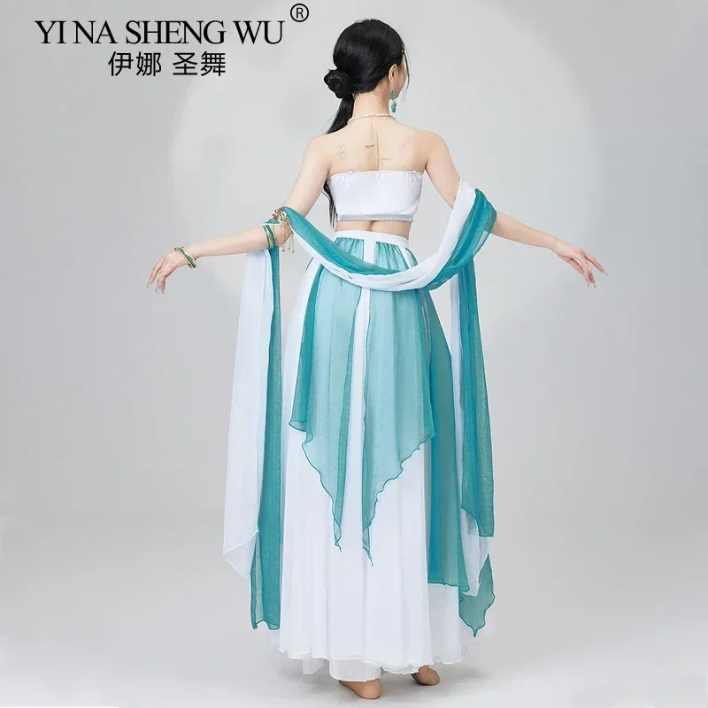 Stroje do tańca klasycznego, egzotyczne style, stroje do występów w stylu Dunhuang, taniec indyjski orientalny, zestawy do tańca brzucha