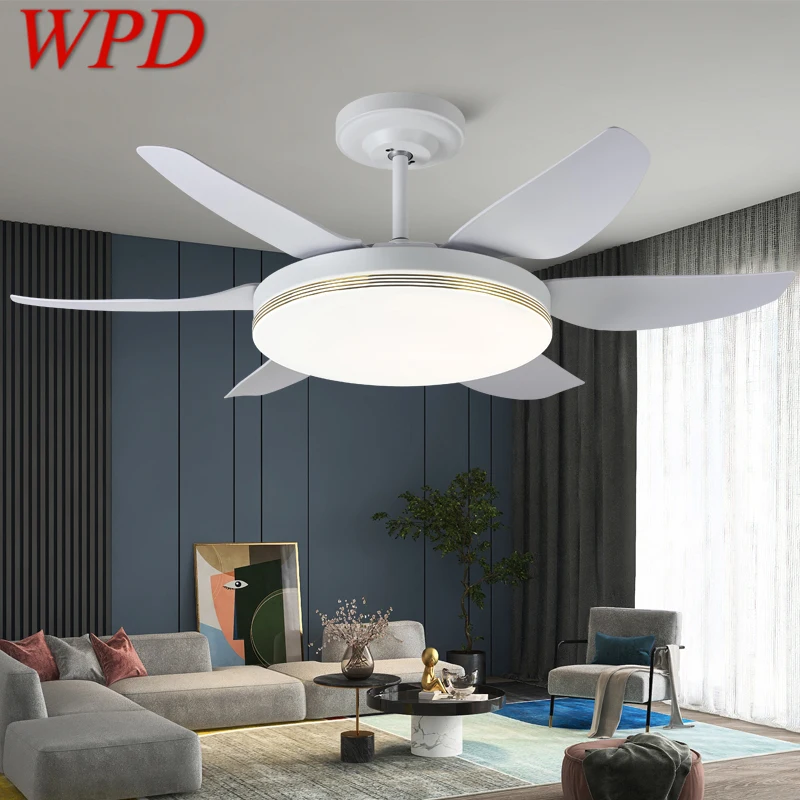

WPD Fan Light Nordic LED Ceiling Fan Light Modern Minimalist Restaurant, Living Room, Bedroom Commercial Electric Fan
