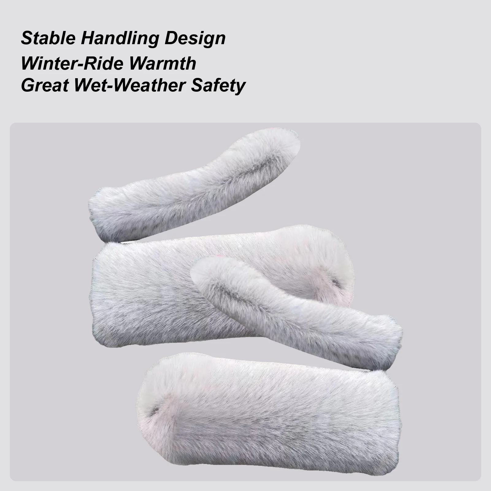 Motorcycle Grip Covers Warm Plush Hand Warmers Motorcycle Handlebar Grip Thermal Muffs For Men Women Tricycle ATV Motorbike