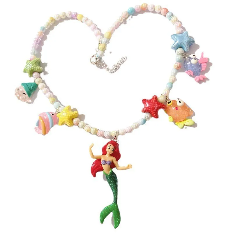 

Эстетическое ожерелье «Русалка» для женщин, подвеска в виде радужной смолы в виде морской звезды, милое короткое изящное колье