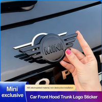 1Pcs Car Front Hood Cover Sticker Trunk Logo Auto Badge For Mini Cooper JCW Works R56 R50 F54 F55 F56 F57 F60 R52 R53 R55 Hatch