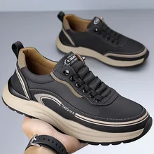 Mens casual shoes New style Best selling Thick sole Shock absorption Anti slip Breathable Waterproof Highly crafted Stable grip