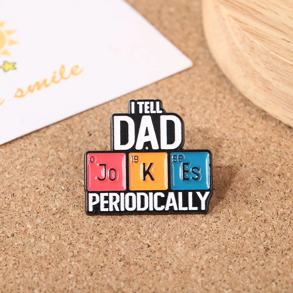 

Periodic Table Brooch - Chemical Elements Alphabet Pin with Enamel Finish, Science Metal Badge for Clothes & Bags