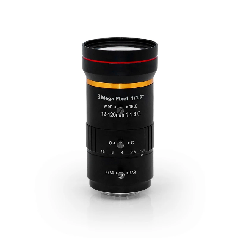 Zoom lens 12-120mm, manual aperture, road monitoring lens 1/1.8 inch, 3 million pixels