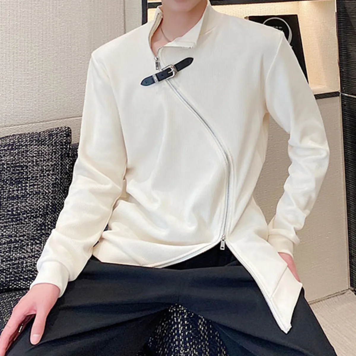 BJTZ Giacca diagonale da donna 2025 Nuovo arrivo Designer Moda Alta qualità Elegante Chic Casual Streetwear Capispalla Autunno