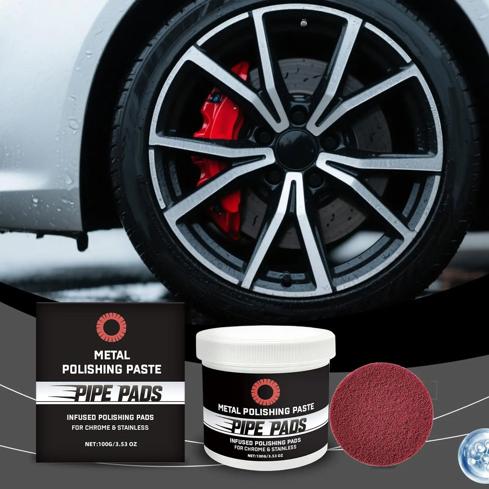 Metal PolishRust Buffing Cream Professional Repair Paste For Removes Oxidation Discoloration Brass Aluminum Pipes Exhausts