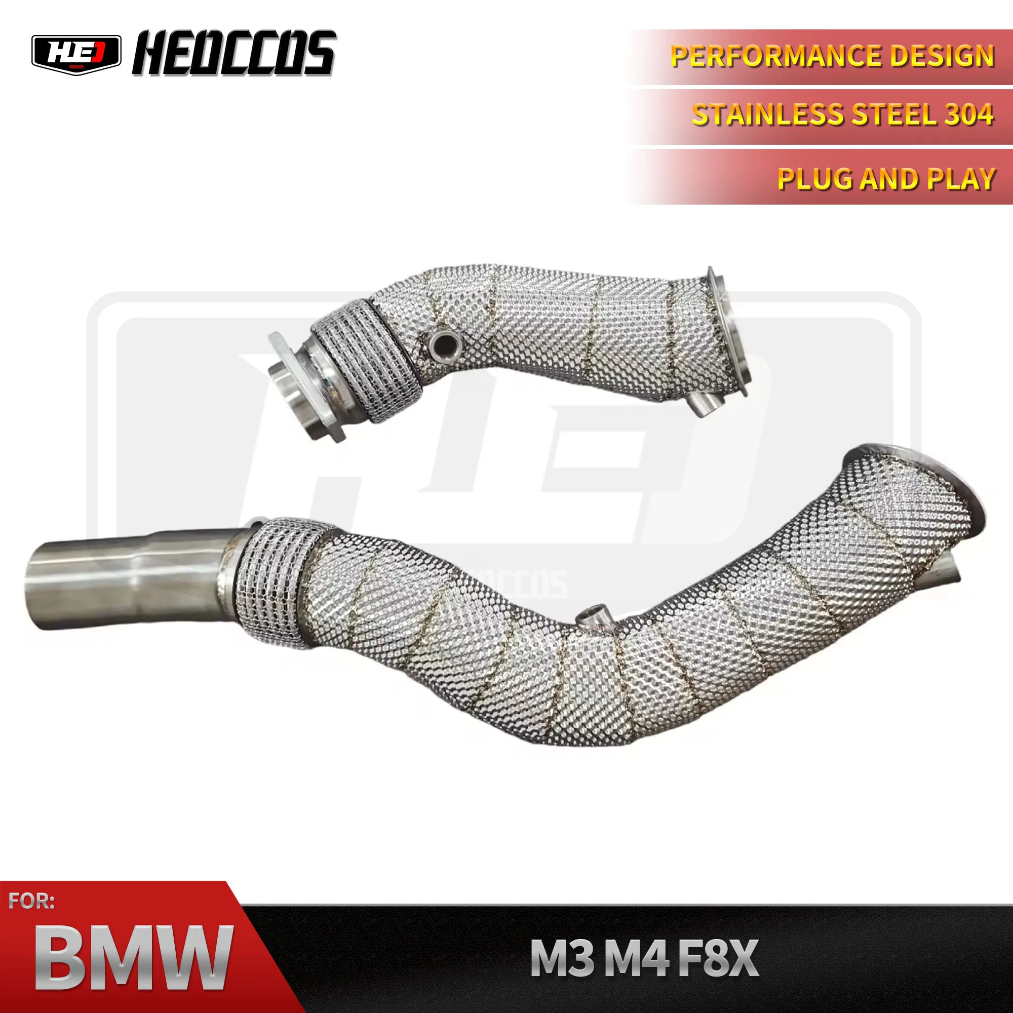 

HEO Performance 304 Stainless Steel Exhaust Downpipe for BMW F80 M3 F82 M4 F8X S55 Test Escapes Exhaust Pipes
