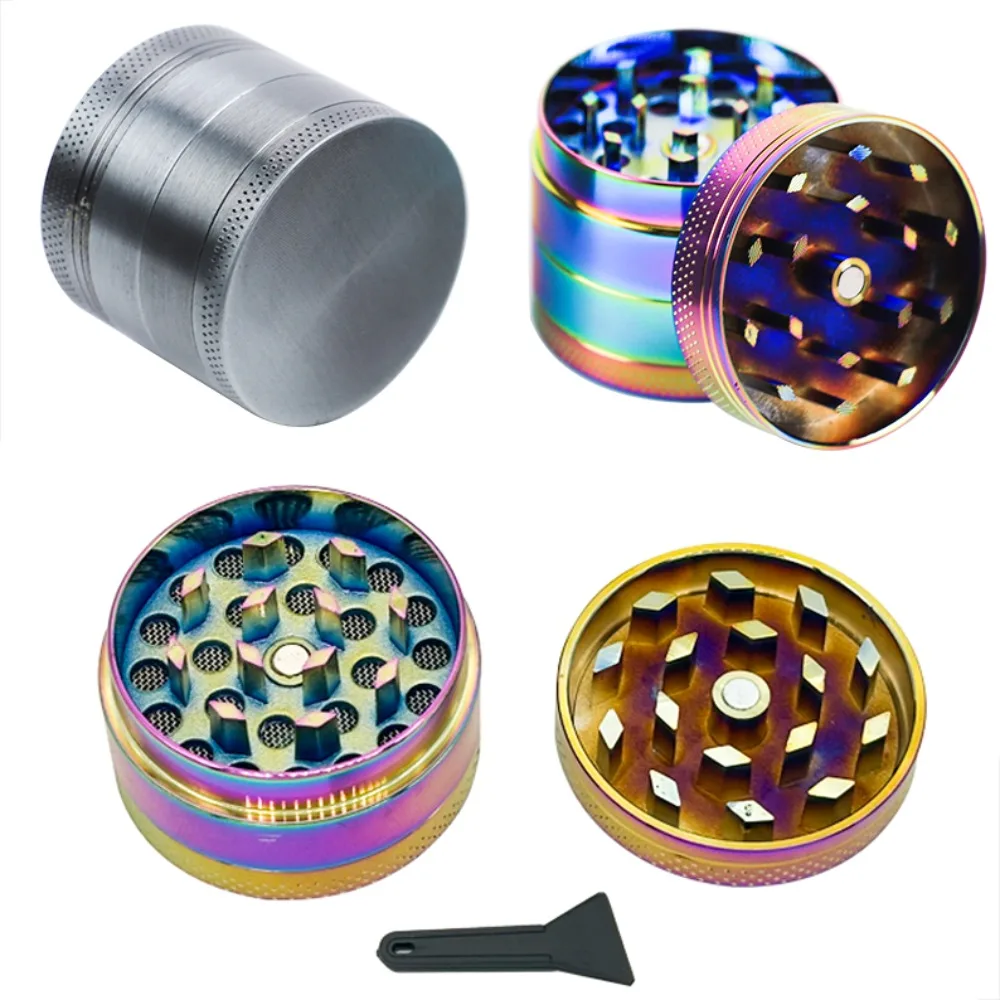 

38mm Leaf Shaped 4-Layer Metal Grinder Manual Kitchen Herb Grinder Portable Smoking Gift