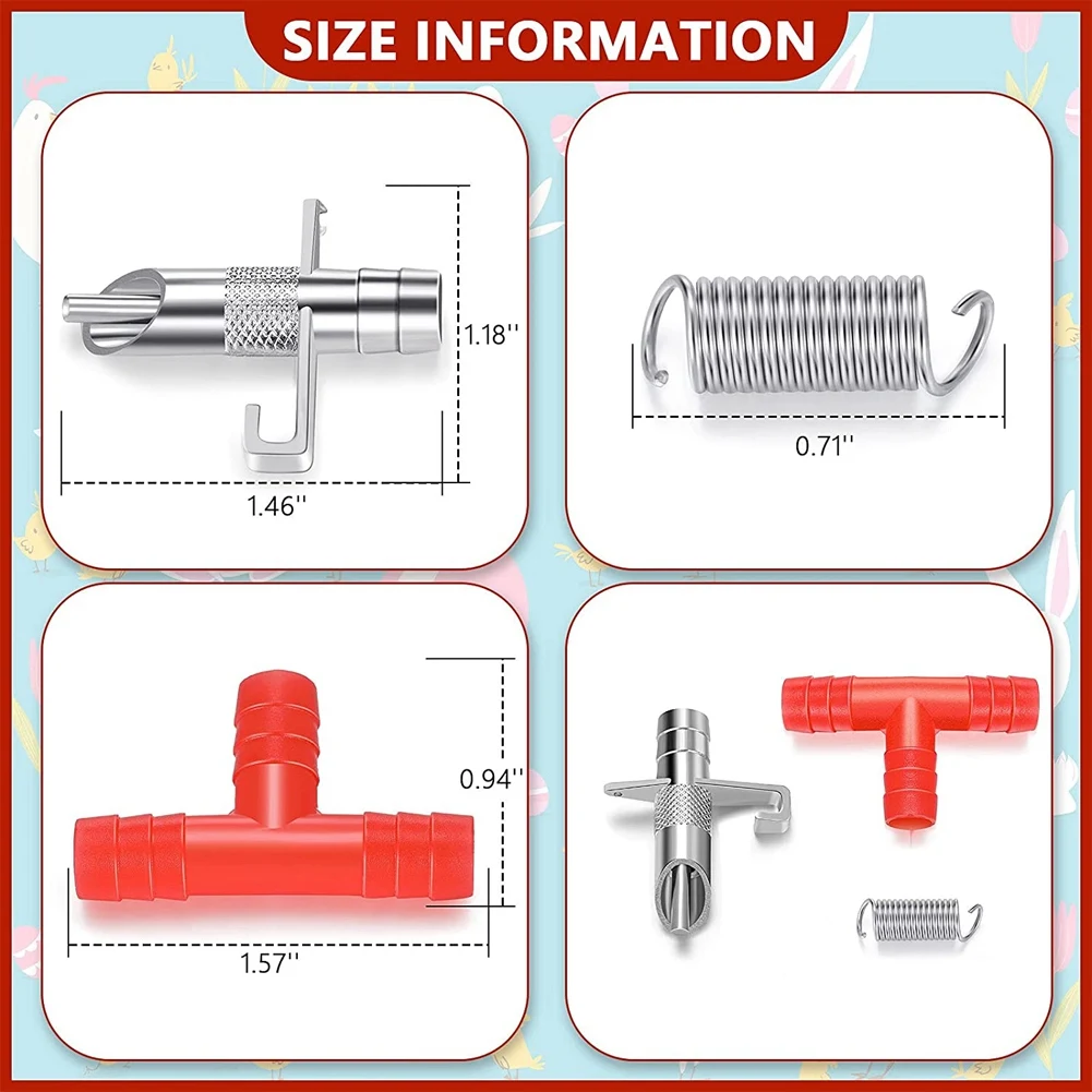 A59T 50 Pieces Nipple Feeder Bunny Water Drinker Automatic Watering System Waterer for Rodent Small Animals Poultry