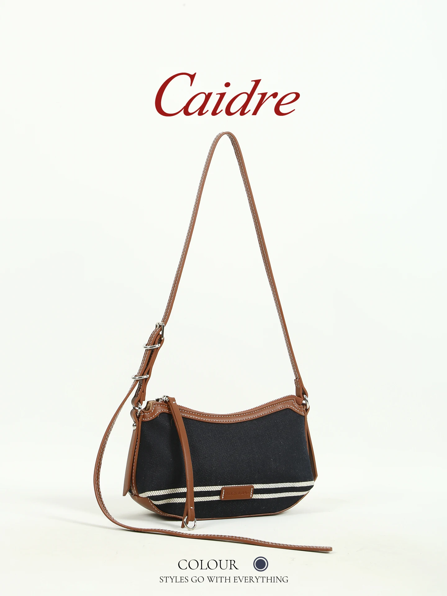 

New Arrival 49 Return Difference Simple Stripe Women's Underarm Bag Commuter Crossbody Small Bag Daily Match PU Leather