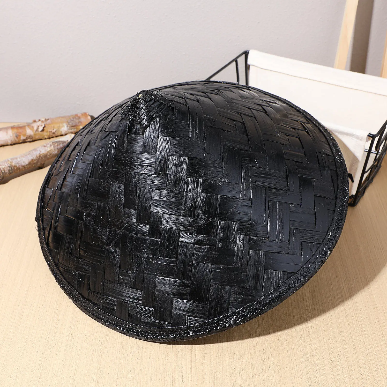 

Cosplay Bamboo Samurai Hat Samurai Straw Ninja Chinese Cosplay Japanese Rice Asian Bamboo Conical Hat Prop Hat for Performance