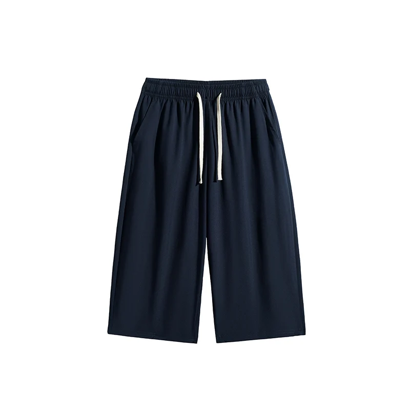 2026 model men's short pants, summer lightweight version, suitable for wearing outside, cool and comfortable wide-leg straight-c